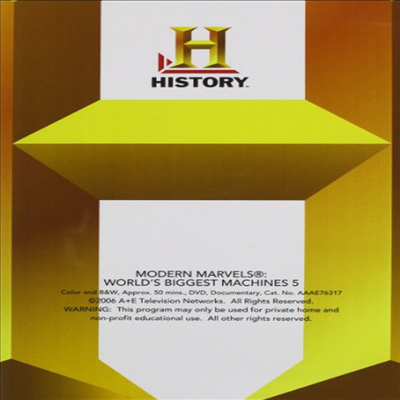 Modern Marvels: World&#39;s Biggest Machines 5 (모던 마블스)(지역코드1)(한글무자막)(DVD)