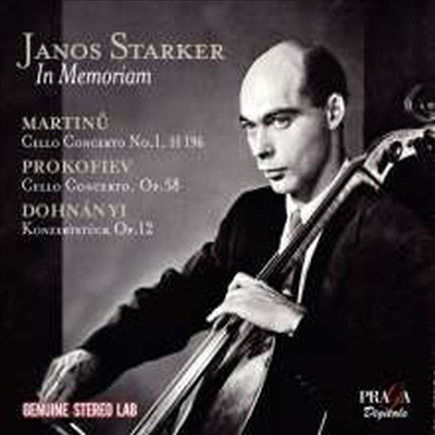 마르티누, 프로코피에프, 도흐나니: 첼로 협주곡 (Martinu, Prokofiev &amp; Dohany: Cello Concertos - In Memoriam Janos Starker)(CD) - Janos Starker