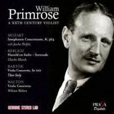 20세기 비올리스트 - 윌리엄 프림로즈가 연주하는 비올라 협주곡 (A 20th Century violist William Primrose - Viola Concertos)(CD) - William Primrose