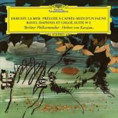 드뷔시: 바다, 목신의 오후 전주곡 & 라벨: 다프니스와 클로에 2번 (Debussy: La Mer, Prelude A L'Apres-Midi D'Un Faune & Ravel: Daphnis Et Chloe - Suite No. 2) (180g)(LP) - Herbert von Karajan