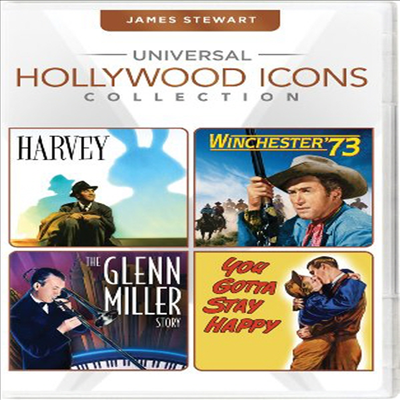 Universal Hollywood Icons Collection: James Stewart (Harvey / Winchester &#39;73 / The Glenn Miller Story / You Gotta Stay Happy) (유니버설 헐리우드 아이콘)(지역코드1)(한글무자막)(DVD)