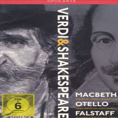 베르디: 맥베스, 오델로, 팔스타프 (Verdi: Macbeth, Otello, Falstaff - (Verdi & Shakespeare) (한글무자막)(4DVD Boxset)(DVD) - Simon Keenlyside