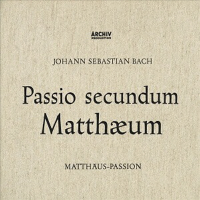 바흐: 마태 수난곡 (Bach: Matthaus-Passion. BWV244) (1958)(Ltd. Ed)(DSD)(3 SHM-SACD)(Single Layer)(일본반) - Karl Richter