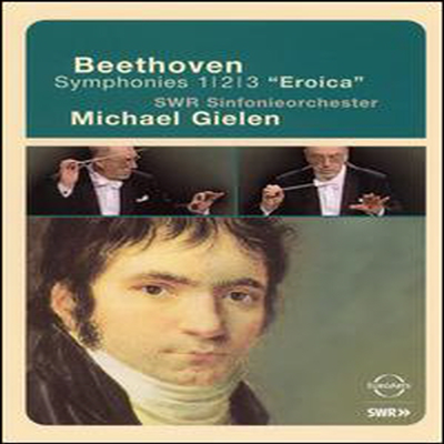 베토벤 : 교향곡 1, 2, 3번 '영웅' (Beethoven : Symphony No.1, 2 & 3 'Eroica') (지역코드1)(DVD) - Michael Gielen