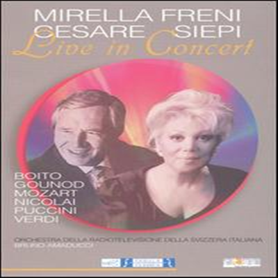 미레나 프레니 & 체사레 시에피 - 공연 실황 (Mirella Freni & Cesare Siepi - Live in Concert / Gruno Amaducci, Lugano Opera) (지역코드1)(DVD) - Mirella Freni