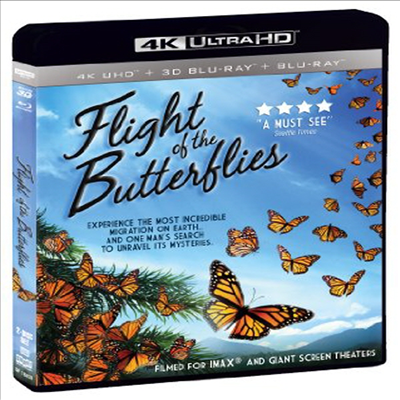 IMAX: Flight Of The Butterflies (플라이트 오브 더 버터플라이즈) (한글무자막)(4K Ultra HD + 3-D Blu-ray + Blu-ray)