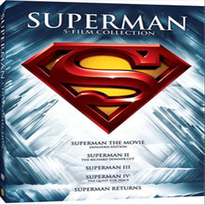 Superman 5 Film Collection: Superman The Movie / Superman II / Superman III / Superman IV / Superman Returns (슈퍼맨 / 슈퍼맨 2)(지역코드1)(한글무자막)(DVD)