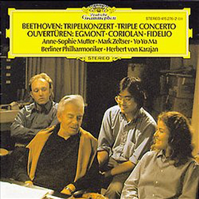 베토벤 : 피아노, 바이올린, 첼로를 위한 삼중 협주곡, '에그몬트''코리올란''피델리오'서곡 (Beethoven: Triple Concerto Op.56, Egmont, Op.84, Coriolan, Op.62, Fidelio, Op.72B)(CD) - Herbert Von Karajan
