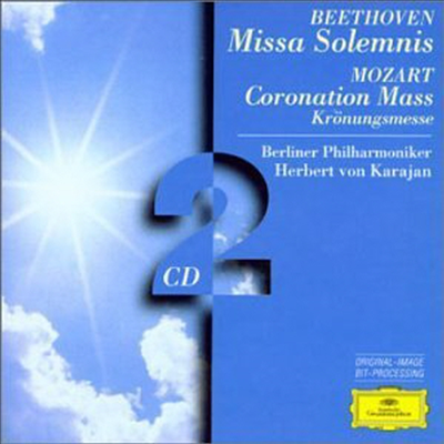 베토벤 : 장엄미사 & 모차르트 : 대관식 미사 (Beethoven : Missa Solemnis Op.123 & Mozart : Coronation Mass K.317) (2CD) - Herbert Von Karajan