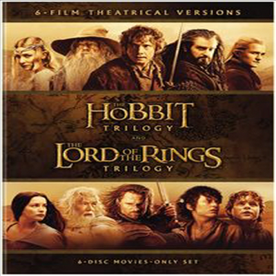 The Hobbit Trilogy & The Lord Of The Rings Trilogy (호빗 3부작 & 반지의 제왕 3부작)(지역코드1)(한글무자막)(6DVD)(Boxset)