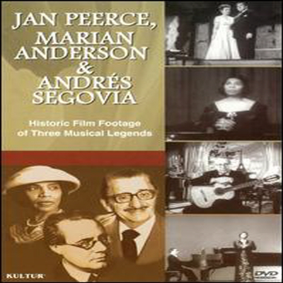 Jan Peerce, Marian Anderson &amp; Andres Segovia (지역코드1)(DVD)(1981) (Black &amp; White) - Jan Peerce