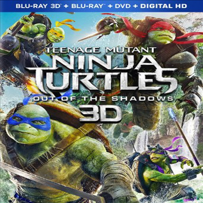 Teenage Mutant Ninja Turtles: Out Of The Shadows (닌자터틀 : 어둠의 히어로)(한글무자막)(Blu-ray 3D)