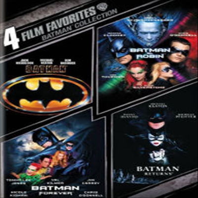 Batman Collection: Batman / Batman Returns / Batman Forever / Batman & Robin (배트맨 / 배트맨 2 / 배트맨 3 - 포에버)(지역코드1)(한글무자막)(DVD)