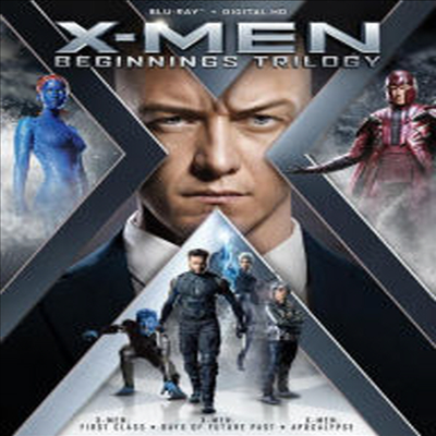 X-Men: Beginnings Trilogy - X-Men: First Class / X-Men: Days Of Future Past / X-Men: Apocalypse (엑스맨: 비기닝스 3부작) (한글무자막)(Blu-ray + Digital HD)