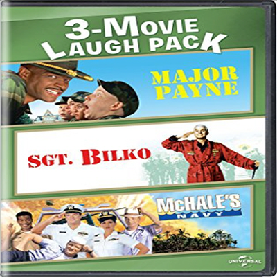 3-Movie Laugh Pack: Major Payne / Sgt. Bilko / McHale&#39;s Navy (1997) (쫄병 길들이기/말뚝상사 빌코/특전 네이비)(지역코드1)(한글무자막)(DVD)