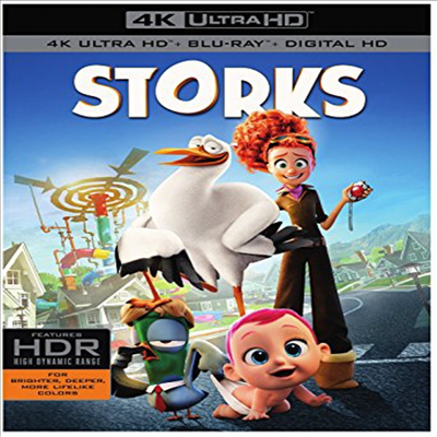 Storks (아기배달부 스토크) (한글무자막)(4K Ultra HD + Blu-ray + Digital HD)