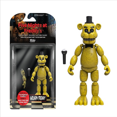 Funko - (펀코)Funko Articulated Action Figure Fnaf - Gold Freddy (파이브나이츠엣프레디)(프레디의 피자가게 피규어 나이트메어)(골드 프레디)