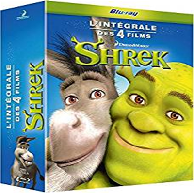 Shrek: La Mega Integrale - Shrek / Shrek 2 / Shrek 3: Le Troisieme / Shrek 4: Il Etait Une Fin (슈렉 시리즈)(한글무자막)(프랑스버전)(4Blu-ray)