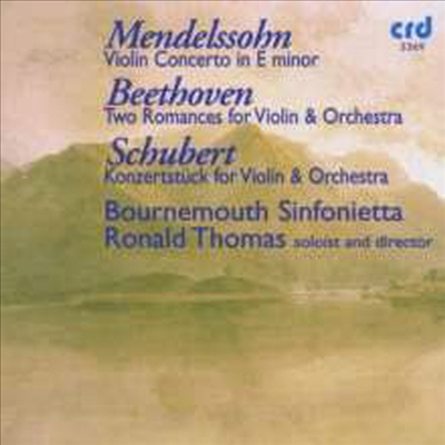 멘델스존: 바이올린 협주곡 & 베토벤: 로망스 1번, 2번 (Mendelssohn: Violin Concerto & Beethoven: Romance Nos.1, 2)(CD) - Ronald Thomas