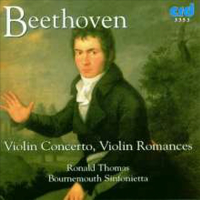 베토벤: 바이올린 협주곡 & 로망스 1번, 2번 (Beethoven: Violin Concerto & Romance Nos.1, 2)(CD) - Ronald Thomas