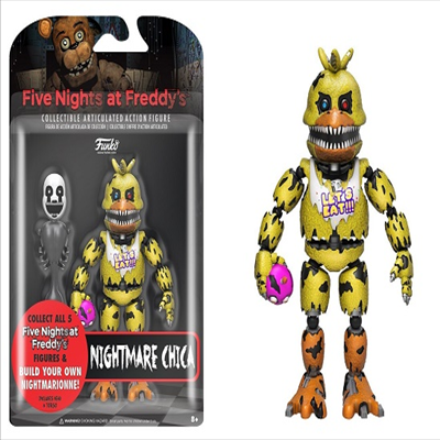 Funko - (펀코)Funko Articulated Action Figure: Five Nights At Freddy&#39;s - Nm Chica 5(파이브나이츠엣프레디)(프레디의 피자가게 피규어 나이트메어)(치카)