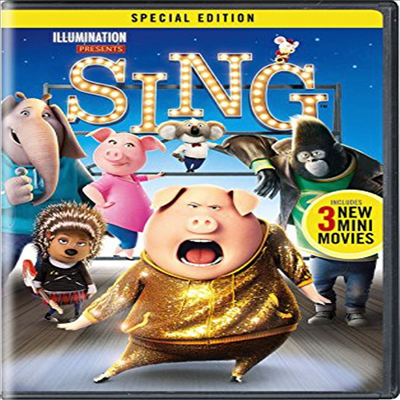 Sing (2016) (씽)(지역코드1)(한글무자막)(DVD)