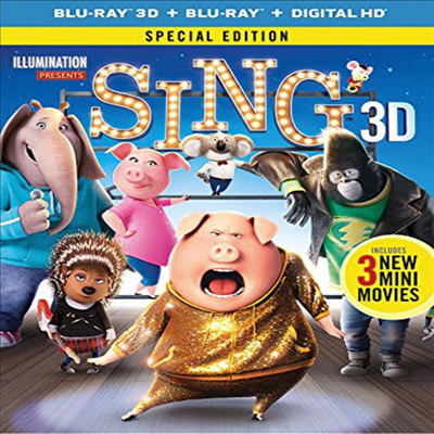 Sing (씽) (Special Edition) (한글무자막)(Blu-ray 3D+Blu-ray)