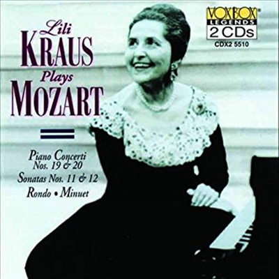 모차르트: 피아노 협주곡 19, 20번, 피아노 소나타 11, 12번 (Lili Kraus Plays Mozart - Piano Concerto No.19 & 20, Sonata K.331 & K.332, Rondo & Minuet) (2CD) - Lili Kraus