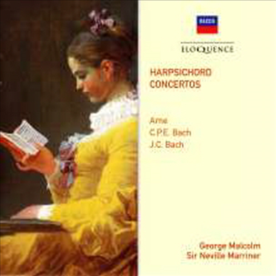 아르네, CPE 바흐, JC 바흐: 하프시코드 협주곡 (Arne, CPE Bach, JC Bach: Harpsichord Concertos)(CD) - George Malcolm