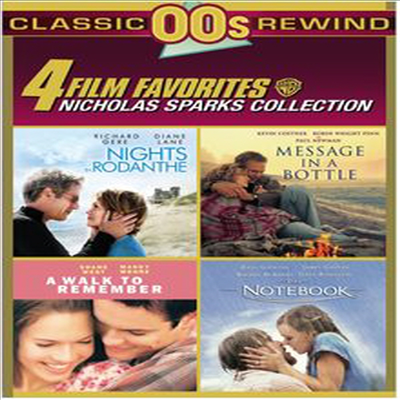 4 Film Favorites: Nicholas Sparks (Message in a Bottle, Nights in Rodanthe, The Notebook, A Walk to Remember) (니콜라스 스파크스 병 속에 담긴 편지/나이트 인 로댄스/노트북/워크 투 리멤버)(지역코드1)(한