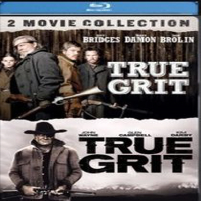 True Grit: 2 Movie Collection (진정한 용기 (1969) / 더 브레이브 (2010)(한글무자막)(Blu-ray)