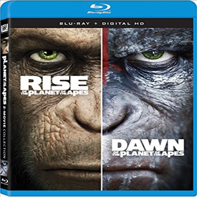 Rise Of The Planet Of The Apes/Dawn Of The Planet Of The Apes (혹성탈출: 진화의 시작/혹성탈출: 반격의 서막)(한글무자막)(Blu-ray)