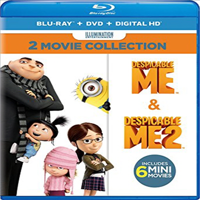 Despicable Me / Despicable Me 2 (슈퍼배드 / 슈퍼배드 2) (한글무자막)(Blu-ray + DVD + Digital HD)