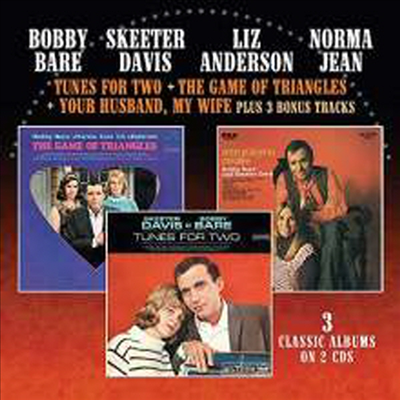 Bobby Bare &amp; Skeeter Davis - Tunes For Two/Game Of Triangles/Your Husband, My Wife (Bonus Tracks)(3 On 2CD)