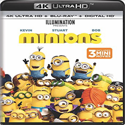 Minions (미니언즈) (2015) (한글무자막)(4K Ultra HD + Blu-ray + Digital HD)