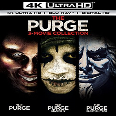 The Purge: 3-Movie Collection (더 퍼지 / 더 퍼지: 거리의 반란 / 더 퍼지: 심판의날) (한글무자막)(4K Ultra HD + Blu-ray + Digital HD)
