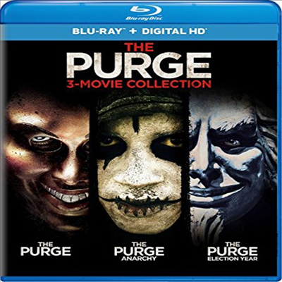 The Purge: 3-Movie Collection (더 퍼지 / 더 퍼지: 거리의 반란 / 더 퍼지: 심판의날) (한글무자막)(Blu-ray + Digital HD)