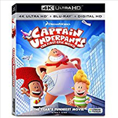 Captain Underpants: The First Epic Movie (캡틴 언더팬츠) (2017) (한글무자막)(4K Ultra HD + Blu-ray + Digital HD)
