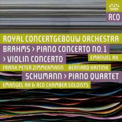 브람스: 바이올린 협주곡, 피아노 협주곡 1번 & 슈만: 피아노 사중주 (Brahms: Violin Concerto, Piano Concerto No.1 & Schumann: Piano Quartet) (2CD) - Emanuel Ax