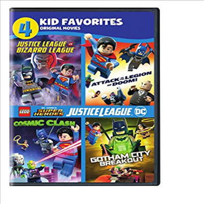 4 Kid Favorites: Lego Dc Super Heroes (레고 DC 슈퍼 히어로즈)(지역코드1)(한글무자막)(DVD)