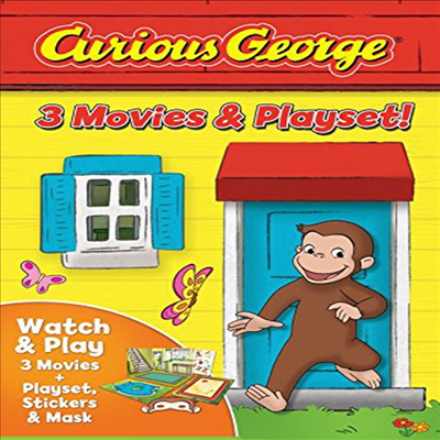 Curious George: 3-Movies &amp; Playset (큐어리어스 조지)(지역코드1)(한글무자막)(DVD)