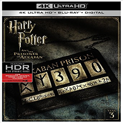 Harry Potter And The Prisoner Of Azkaban (해리 포터와 아즈카반의 죄수) (2004) (한글무자막)(4K Ultra HD + Blu-ray + Digital)