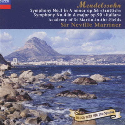 멘델스존: 교향곡 3, 4번 (Mendelssohn: Symphonies Nos.3 & 4) (Ltd. Ed)(일본반)(CD) - Neville Marriner