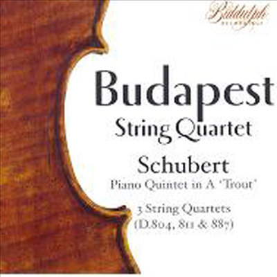 슈베르트 : 현악 사중주 13번, 14번 '죽음과 소녀', 15번, 피아노 오중주 '송어' (Schubert : String Quartets No.13 No.14 'Death and the Maiden', No.15, String Quintet 'Trout') (2 for 1) - Budapest String Q