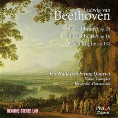 베토벤: 현악 오중주 2번,피아노 사중주, 대푸가 (Beethoven: String Quintet No.2, Piano Quartet, Great Fugue)(CD) - Budapest String Quartet