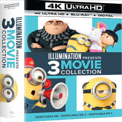 Illumination Presents 3-Movie Collection: Despicable Me / Despicable Me 2 / Despicable Me 3 (슈퍼배드 1-3) (한글무자막)(4K Ultra HD + Blu-ray + Digital)
