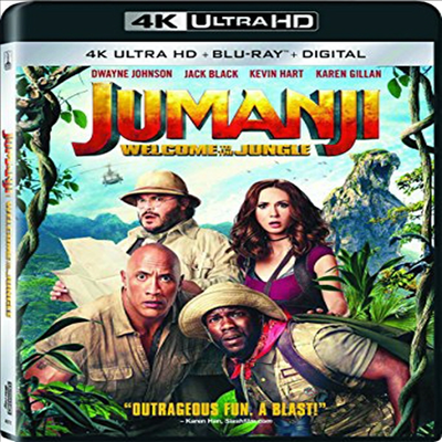 Jumanji: Welcome To The Jungle (쥬만지: 새로운 세계) (2017) (한글자막)(4K Ultra HD + Blu-ray + Digital)