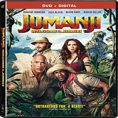 Jumanji: Welcome To The Jungle (쥬만지: 새로운 세계) (2017) (한글자막)(지역코드1)(DVD + Digital)