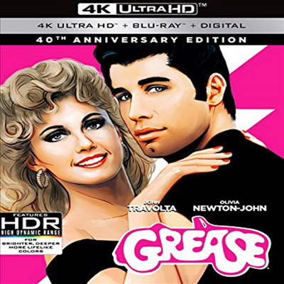 Grease - 40th Anniversary Edition (그리스) (1978) (한글무자막)(4K Ultra HD + Blu-ray + Digital)