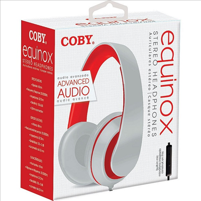 Coby - Coby Cvh-815-Wht Equinox Stereo Headphones W/Mic